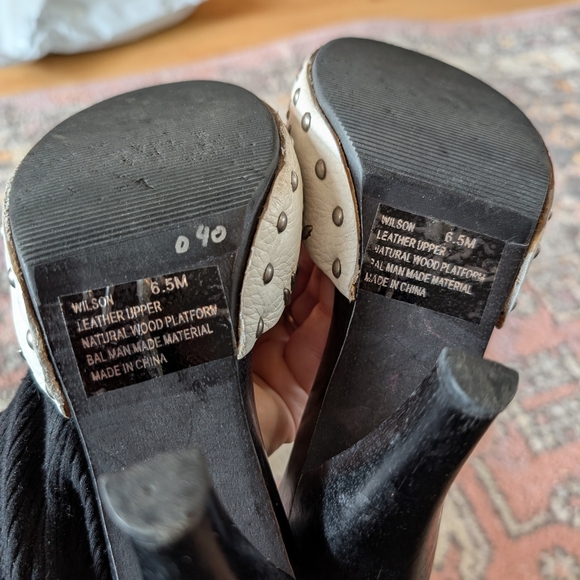 Chinese Laundry Studded Cream and Black Heels - Picture 2 of 8